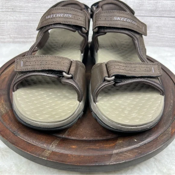 Skechers Men's Tresmen Garo Relaxed Fit Brown Sandals 204105 Size 8 Outdoor - Picture 4 of 12